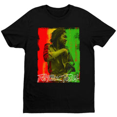Peter Tosh Reggae Grunge T-Shirt - Black - Get Down Art