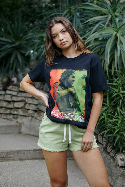 Peter Tosh Reggae Grunge T-Shirt - Black - Get Down Art