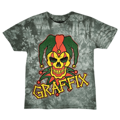 Rasta Graffix Logo T-shirt - Green Tie Dye - Get Down Art