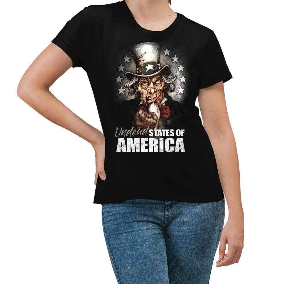 Undead States of America T-Shirt - Black - Get Down Art - Flyclothing LLC