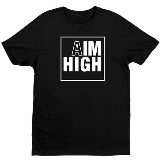 AIM High T-Shirt - Black - Get Down Art