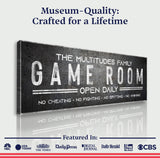 Family Game Room Sign - Tailored Canvases - Flyclothing LLC