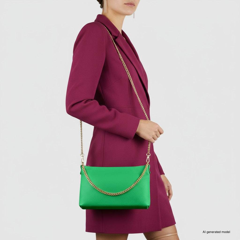 Italian Genuine Calf Leather Crossbody Bag 101315 - TAKEASY - Flyclothing LLC
