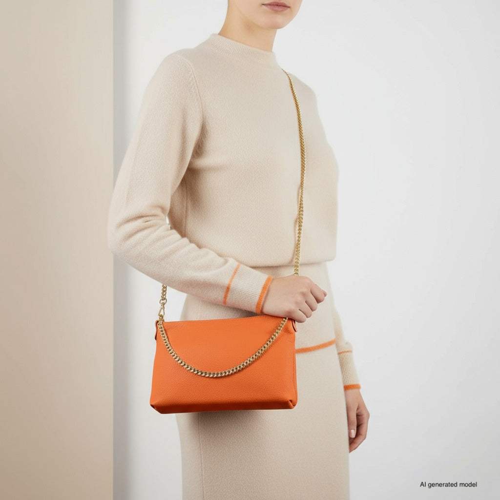 Italian Genuine Calf Leather Crossbody Bag 101315 - TAKEASY - Flyclothing LLC