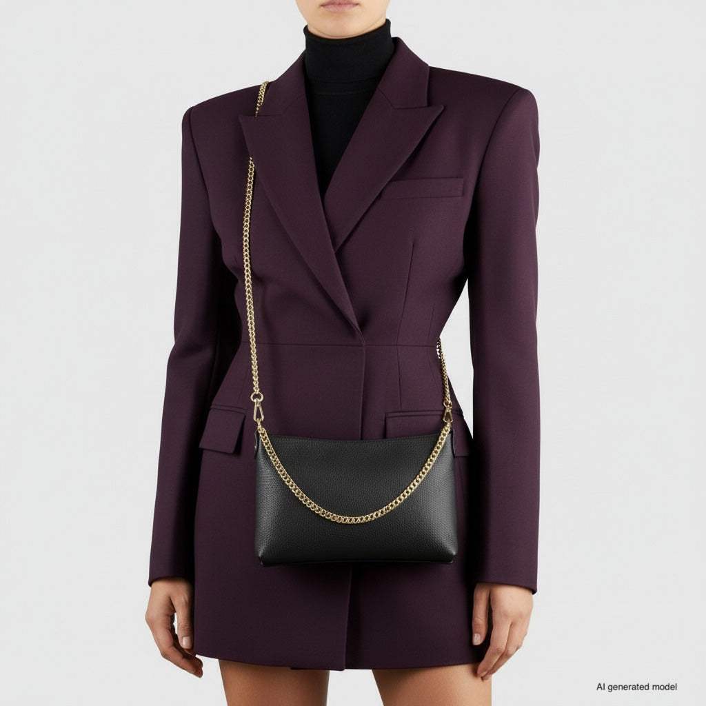 Italian Genuine Calf Leather Crossbody Bag 101315 - TAKEASY - Flyclothing LLC