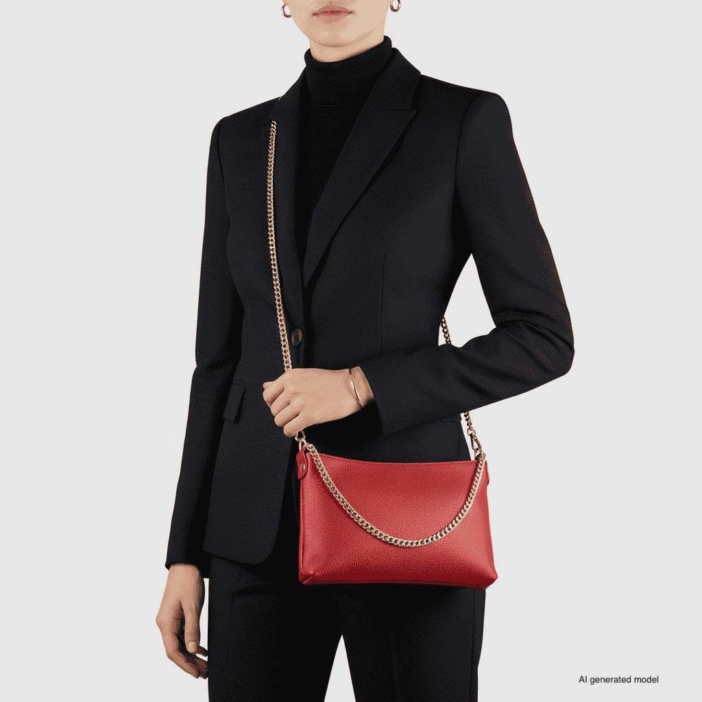 Italian Genuine Calf Leather Crossbody Bag 101315 - TAKEASY - Flyclothing LLC