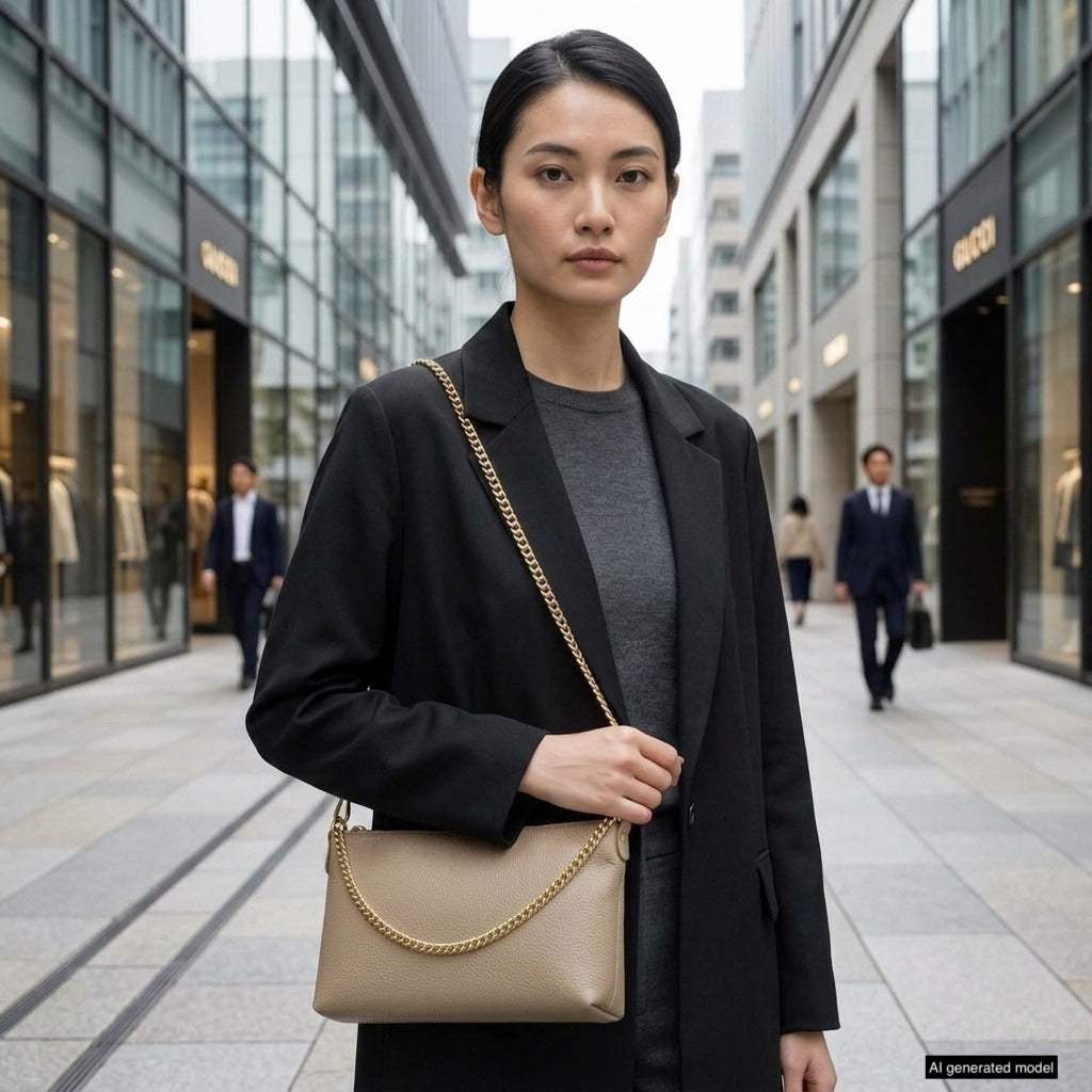 Italian Genuine Calf Leather Crossbody Bag 101315 - TAKEASY - Flyclothing LLC