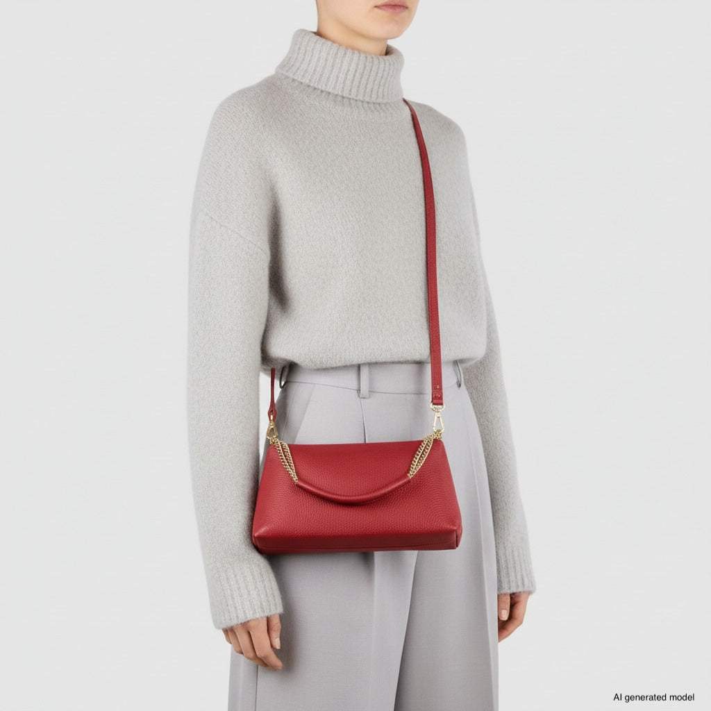 Italian Full-Grain Leather Crossbody Bag | Milano - TAKEASY - Flyclothing LLC