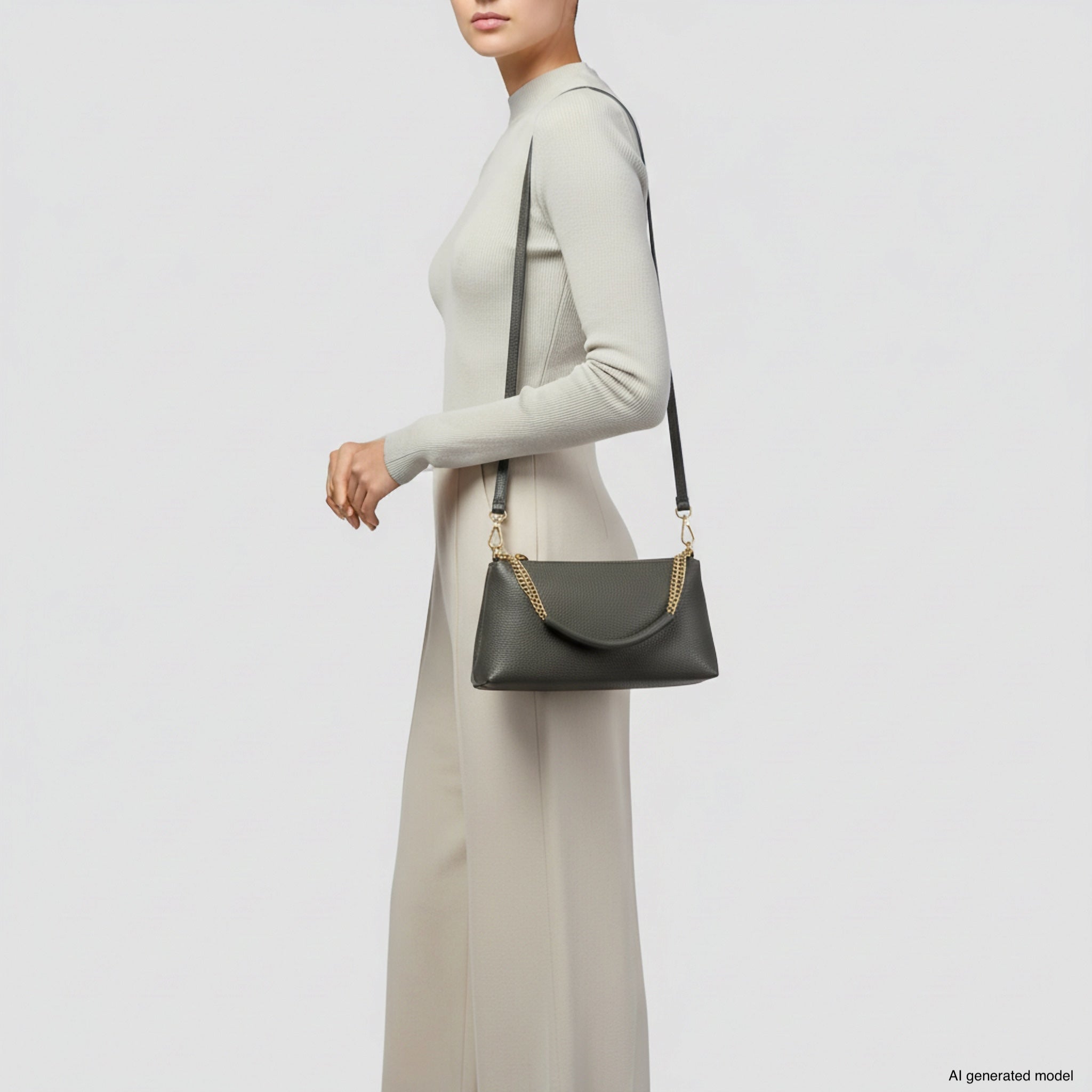 Italian Genuine Calf Leather Crossbody Bag 171522 - TAKEASY - Flyclothing LLC