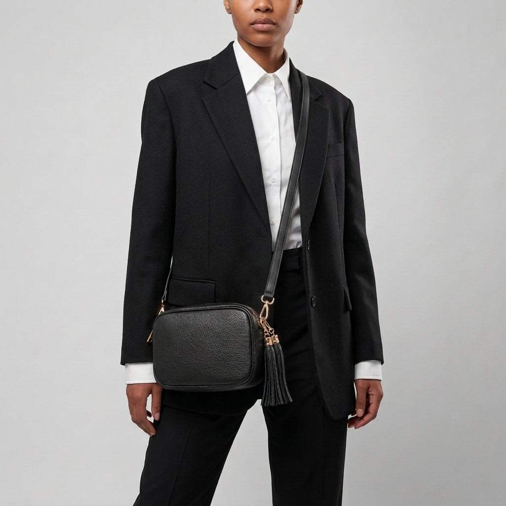 Italian Genuine Calf Leather Crossbody Bag 231302 - TAKEASY - Flyclothing LLC