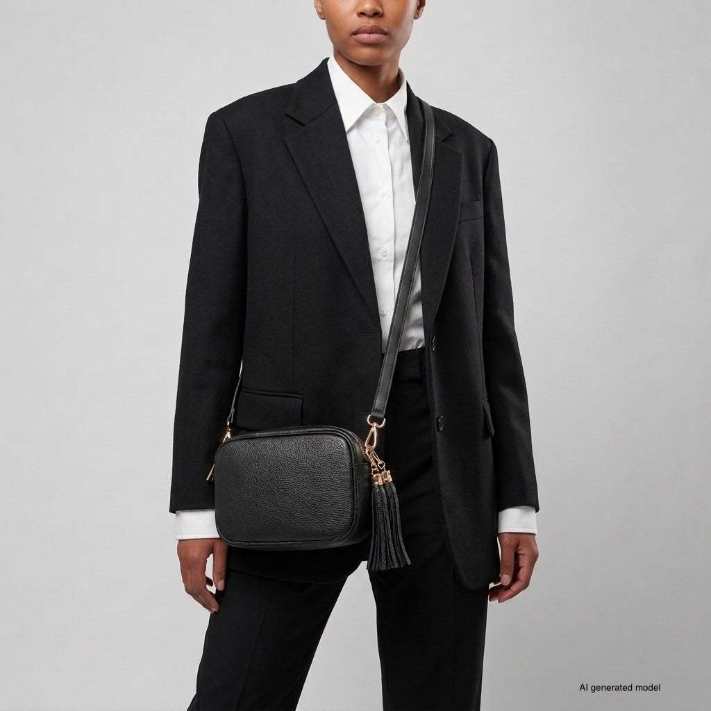 Italian Genuine Calf Leather Crossbody Bag 231302 - TAKEASY - Flyclothing LLC