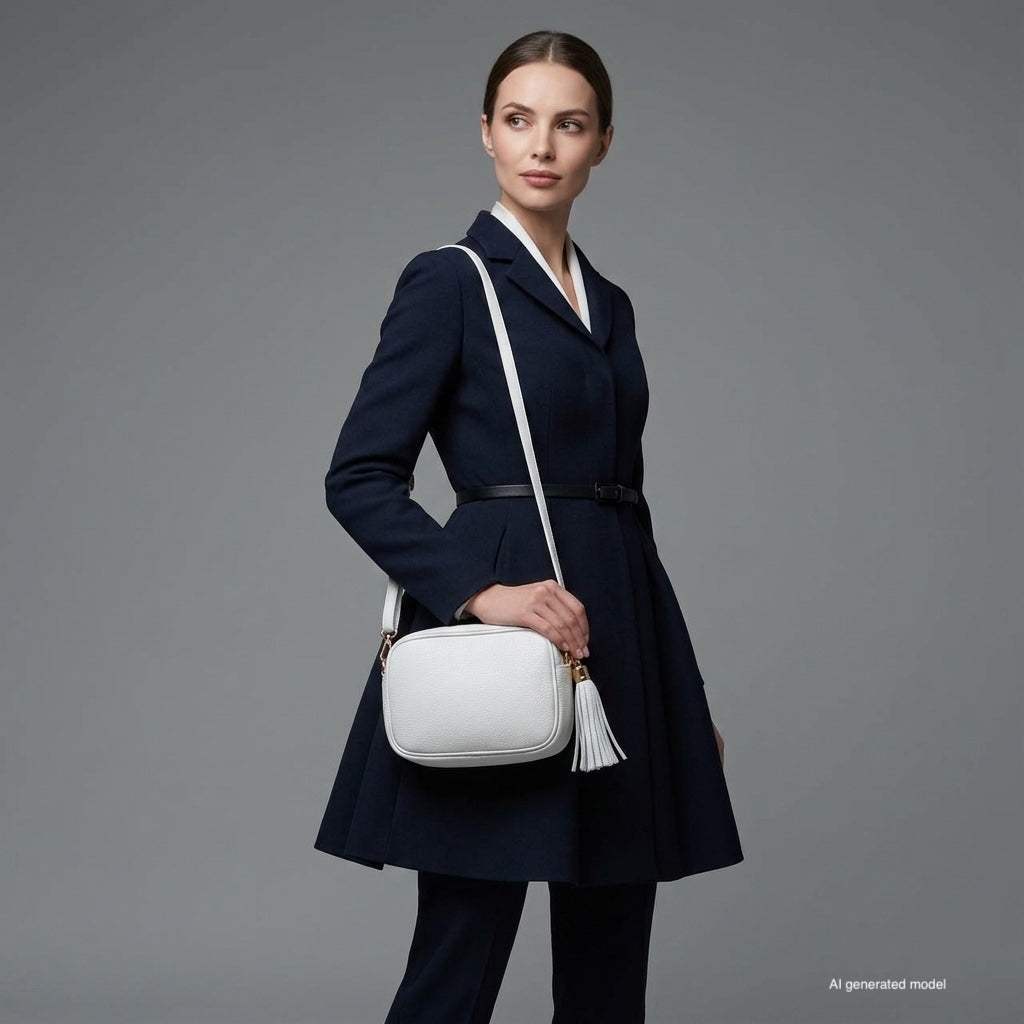 Italian Genuine Calf Leather Crossbody Bag 231302 - TAKEASY - Flyclothing LLC