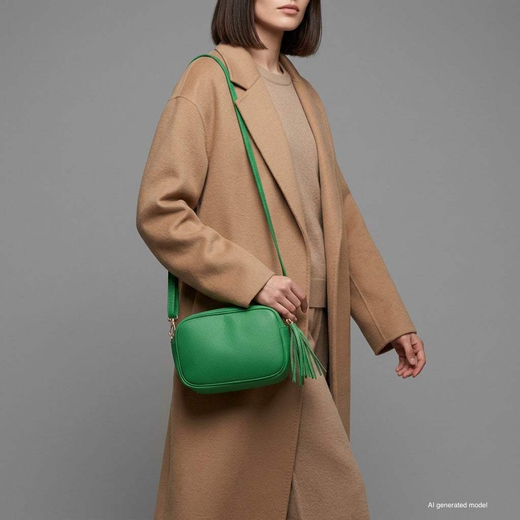 Italian Genuine Calf Leather Crossbody Bag 231302 - TAKEASY - Flyclothing LLC