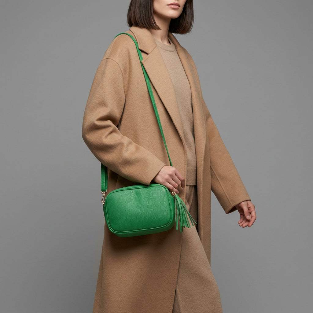 Italian Genuine Calf Leather Crossbody Bag 231302 - TAKEASY - Flyclothing LLC