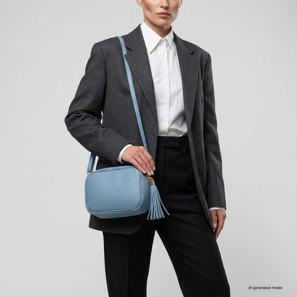 Italian Genuine Calf Leather Crossbody Bag 231302 - TAKEASY - Flyclothing LLC