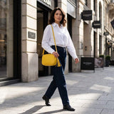 Italian Genuine Calf Leather Crossbody Bag 231302 - TAKEASY - Flyclothing LLC
