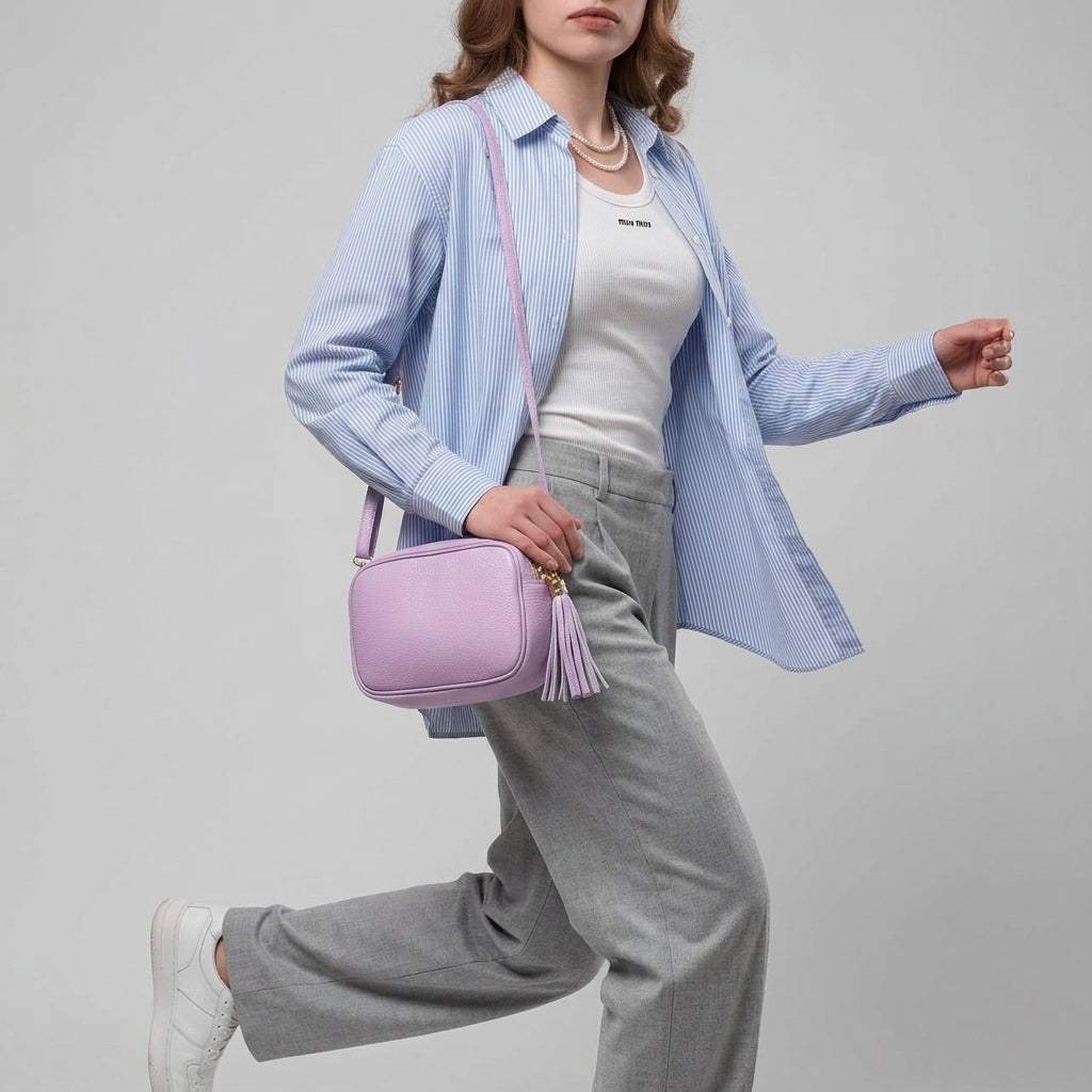 Italian Genuine Calf Leather Crossbody Bag 231302 - TAKEASY - Flyclothing LLC