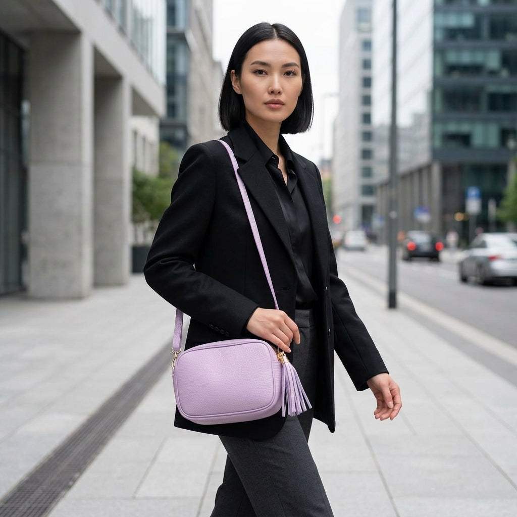 Italian Genuine Calf Leather Crossbody Bag 231302 - TAKEASY - Flyclothing LLC