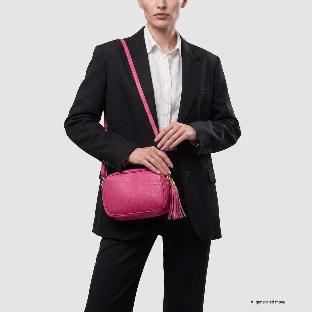Italian Genuine Calf Leather Crossbody Bag 231302 - TAKEASY - Flyclothing LLC