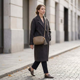 Italian Genuine Calf Leather Crossbody Bag 231302 - TAKEASY - Flyclothing LLC