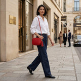 Italian Genuine Calf Leather Crossbody Bag 231302 - TAKEASY - Flyclothing LLC
