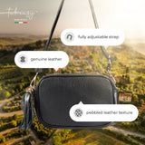Calf Leather Crossbody Bag - TAKEASY - Flyclothing LLC