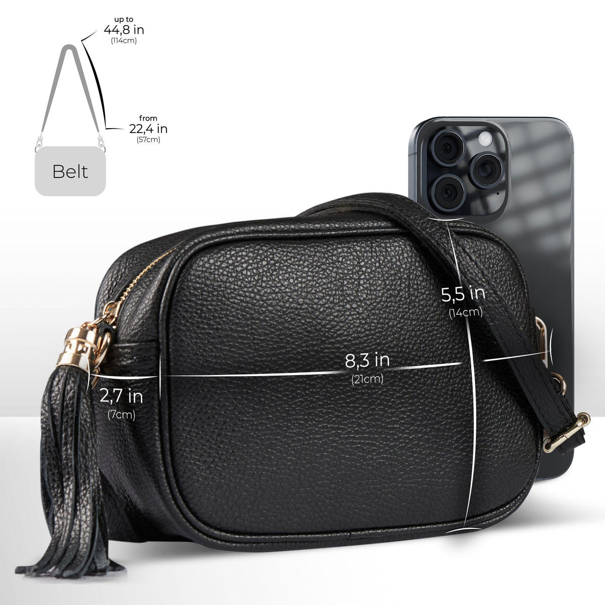 Italian Full-Grain Leather Crossbody Bag | Parma