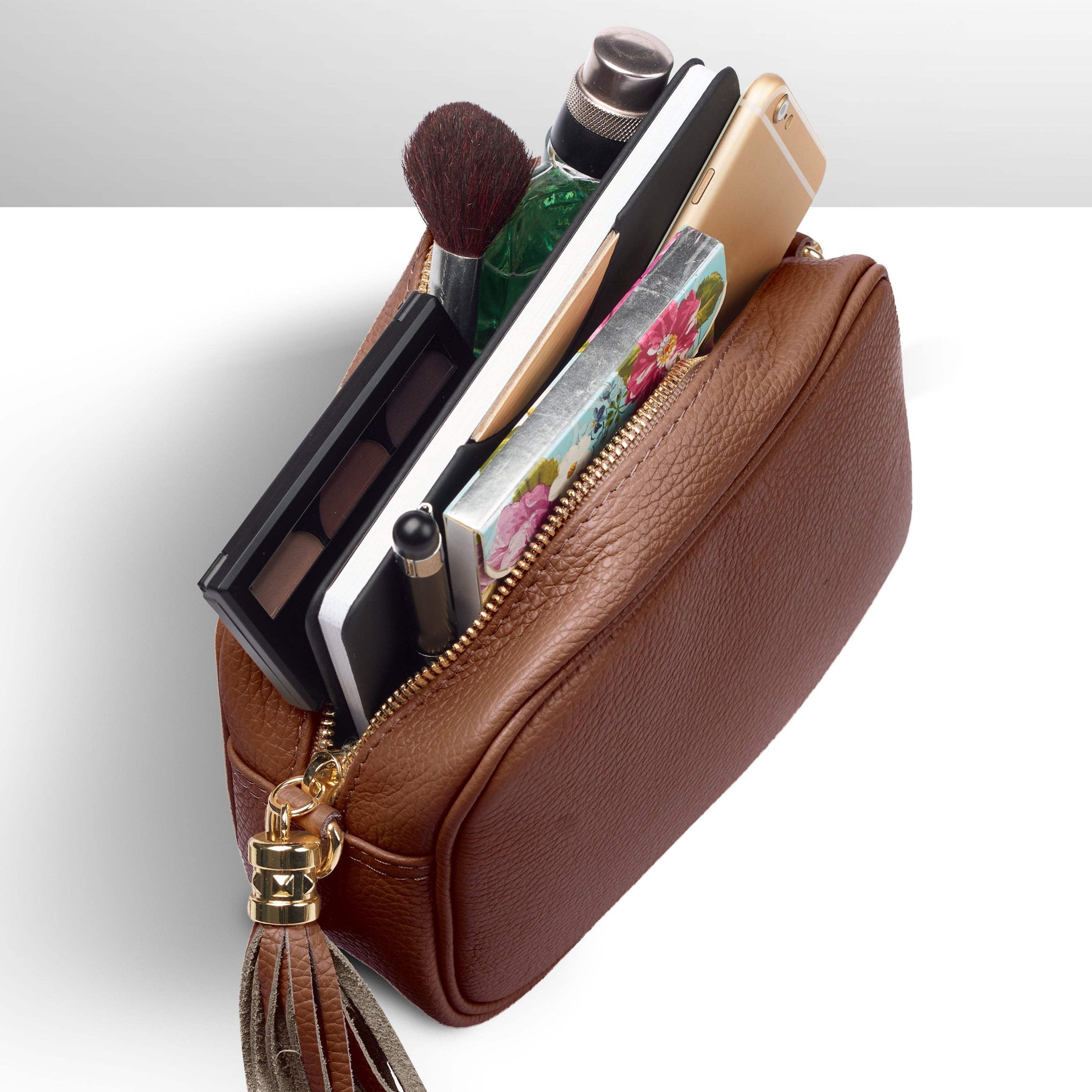 Italian Genuine Calf Leather Crossbody Bag 231302 - TAKEASY - Flyclothing LLC