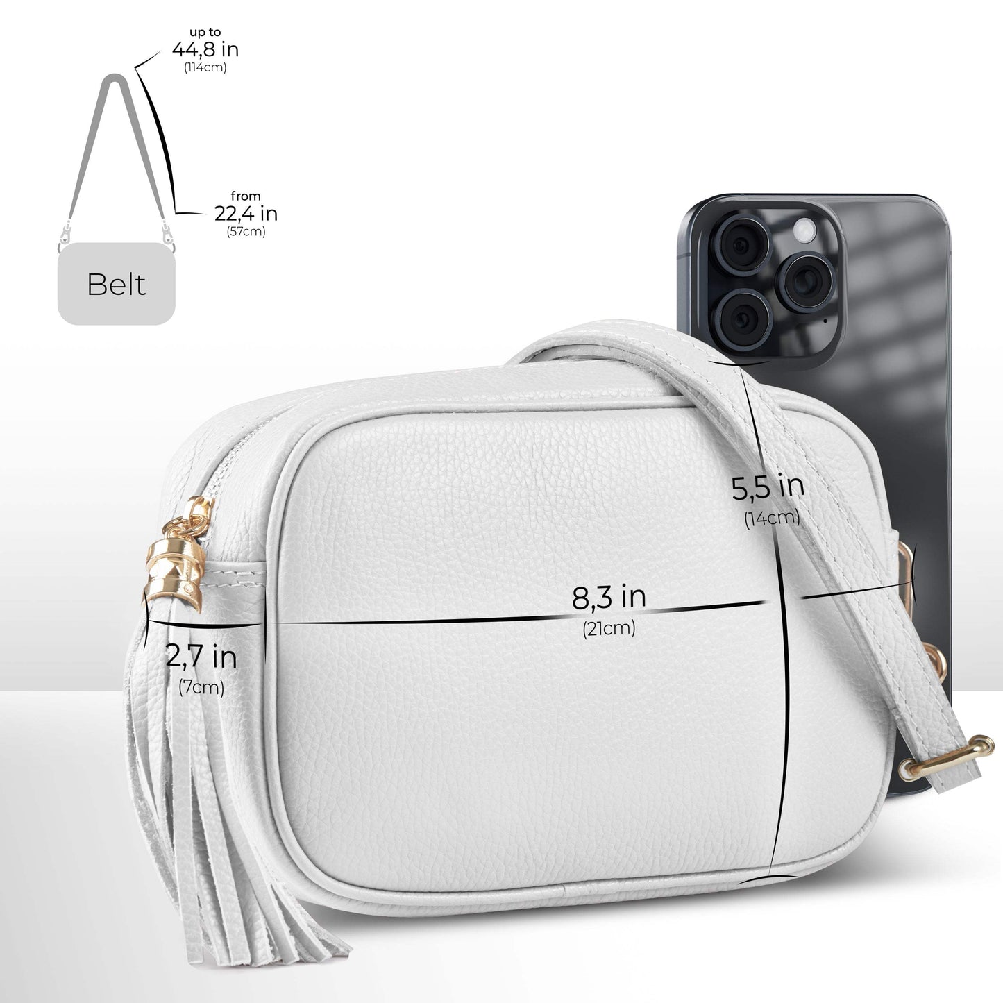 Italian Genuine Calf Leather Crossbody Bag 231302 - TAKEASY - Flyclothing LLC