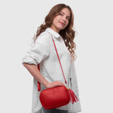 Calf Leather Crossbody Bag - TAKEASY - Flyclothing LLC