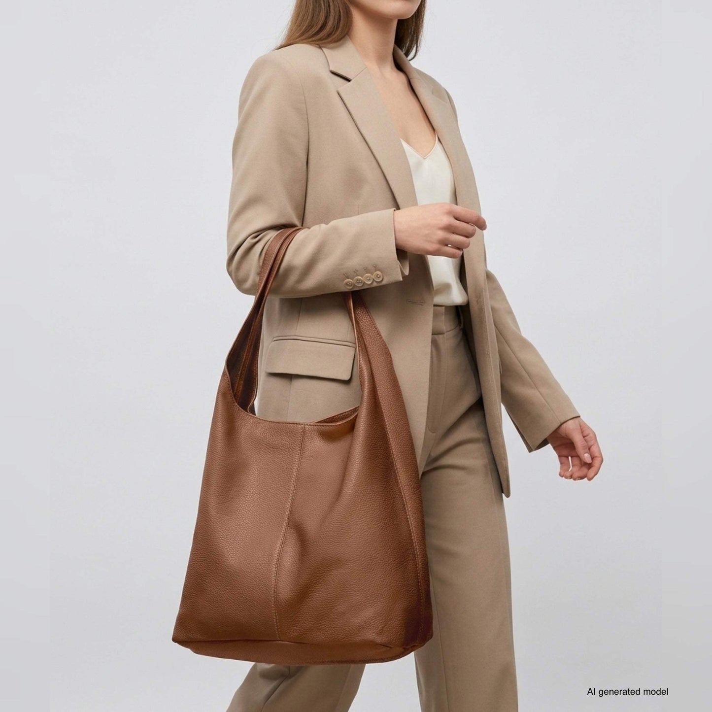 Italian Genuine Calf Leather Hobo Bag 011943 - TAKEASY - Flyclothing LLC