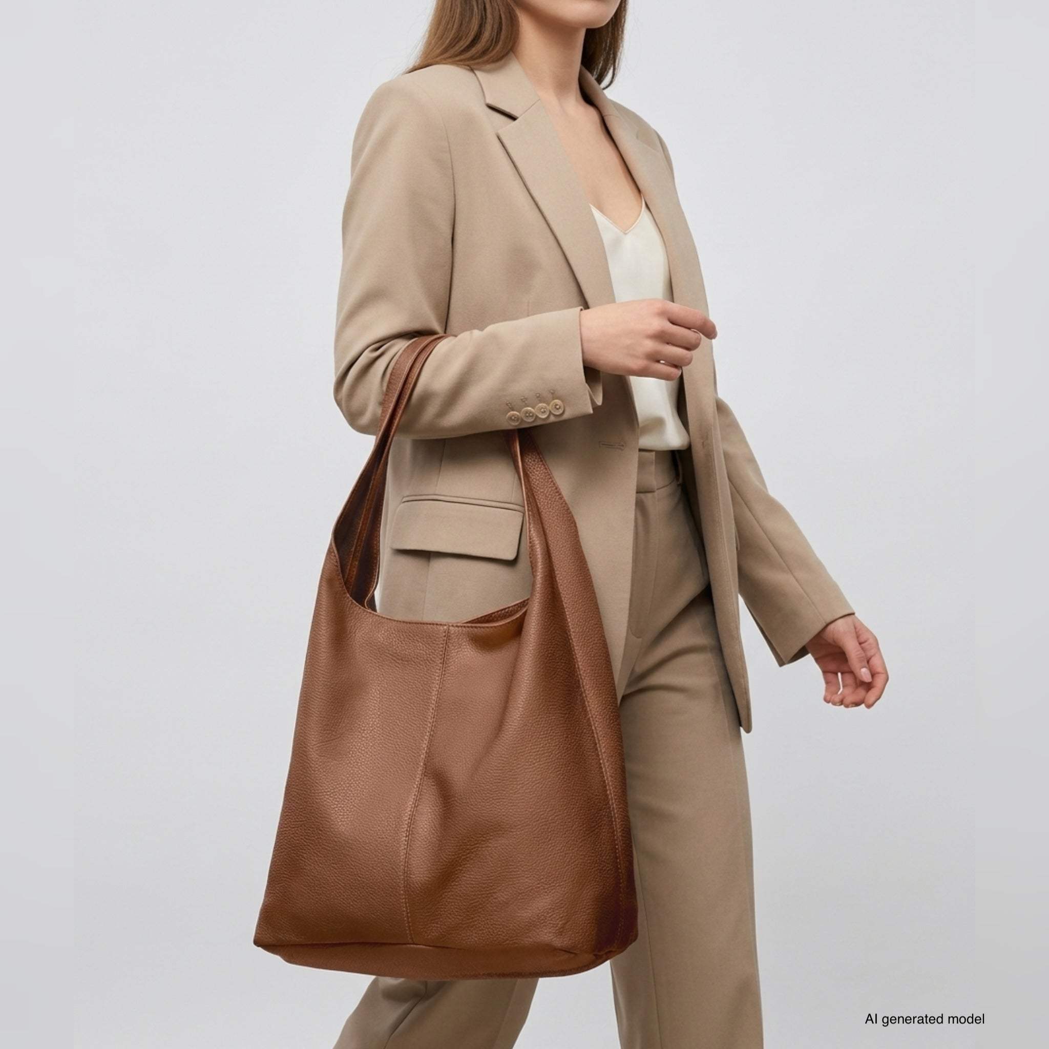Italian Genuine Calf Leather Hobo Bag 011943 - TAKEASY - Flyclothing LLC