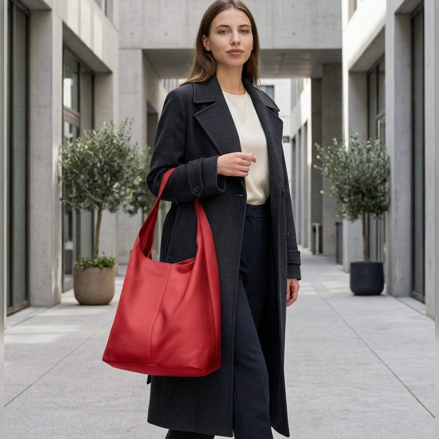 Italian Genuine Calf Leather Hobo Bag 011943 - TAKEASY - Flyclothing LLC