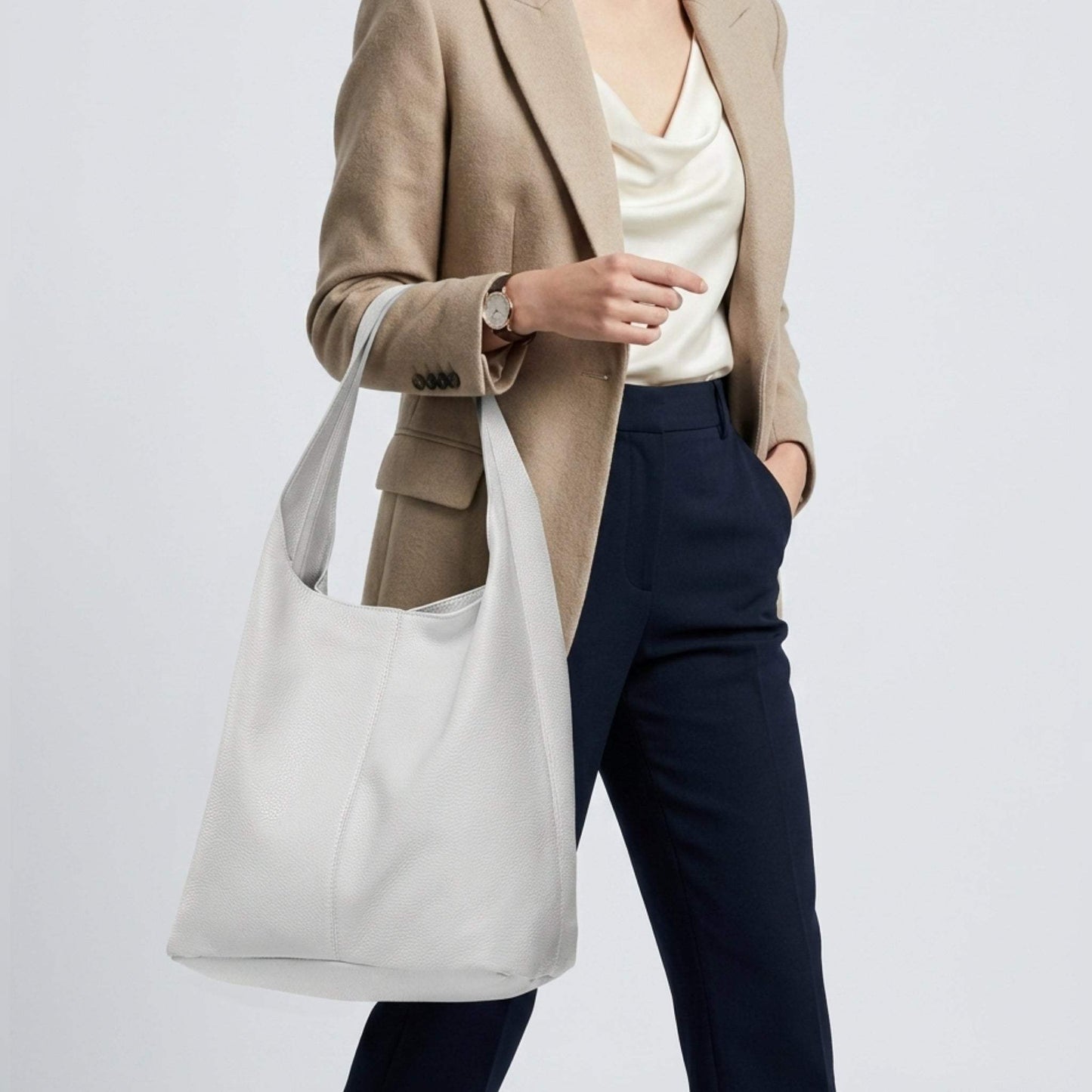 Italian Genuine Calf Leather Hobo Bag 011943 - TAKEASY - Flyclothing LLC
