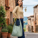 Italian Genuine Calf Leather Hobo Bag 011943 - TAKEASY - Flyclothing LLC