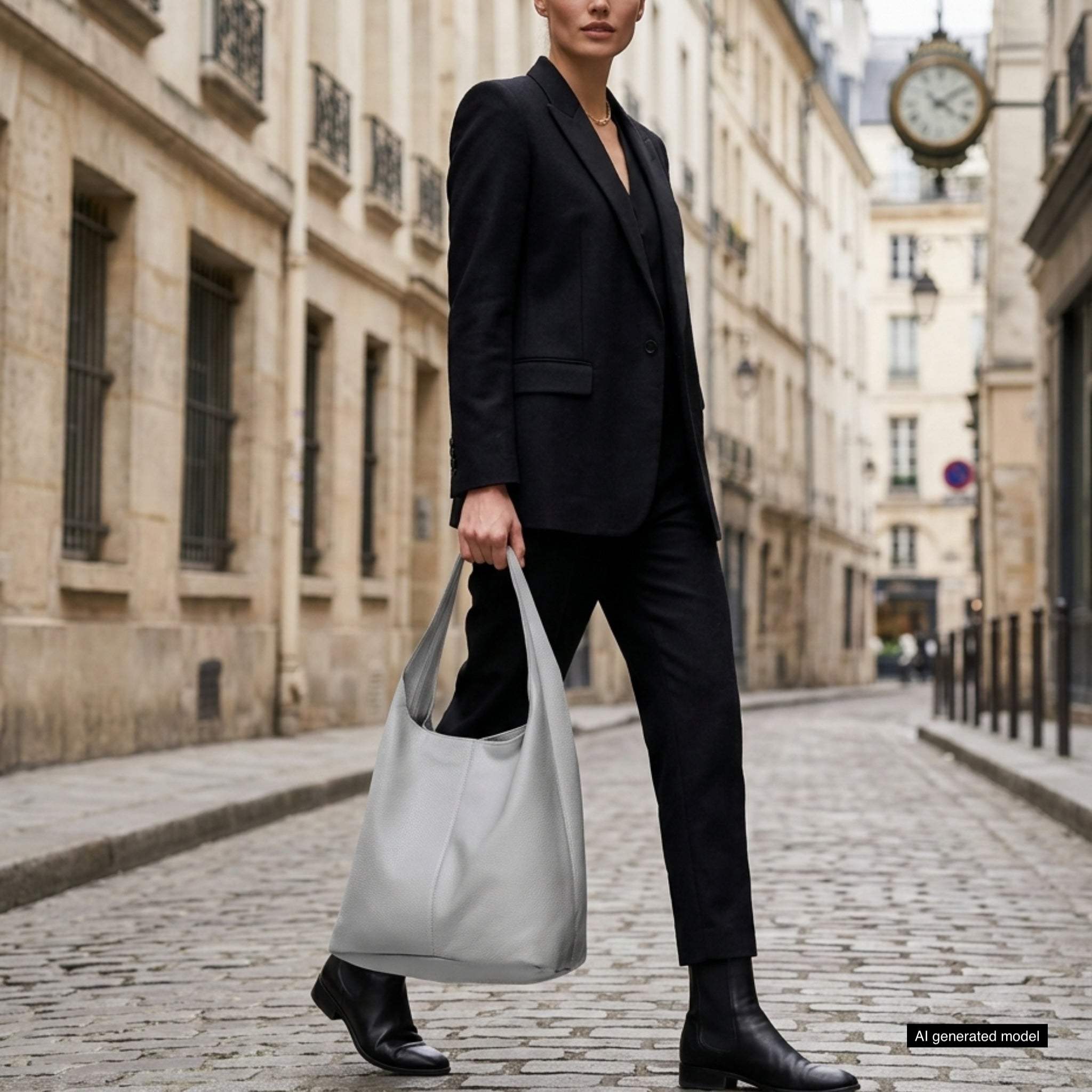 Italian Genuine Calf Leather Hobo Bag 011943 - TAKEASY - Flyclothing LLC