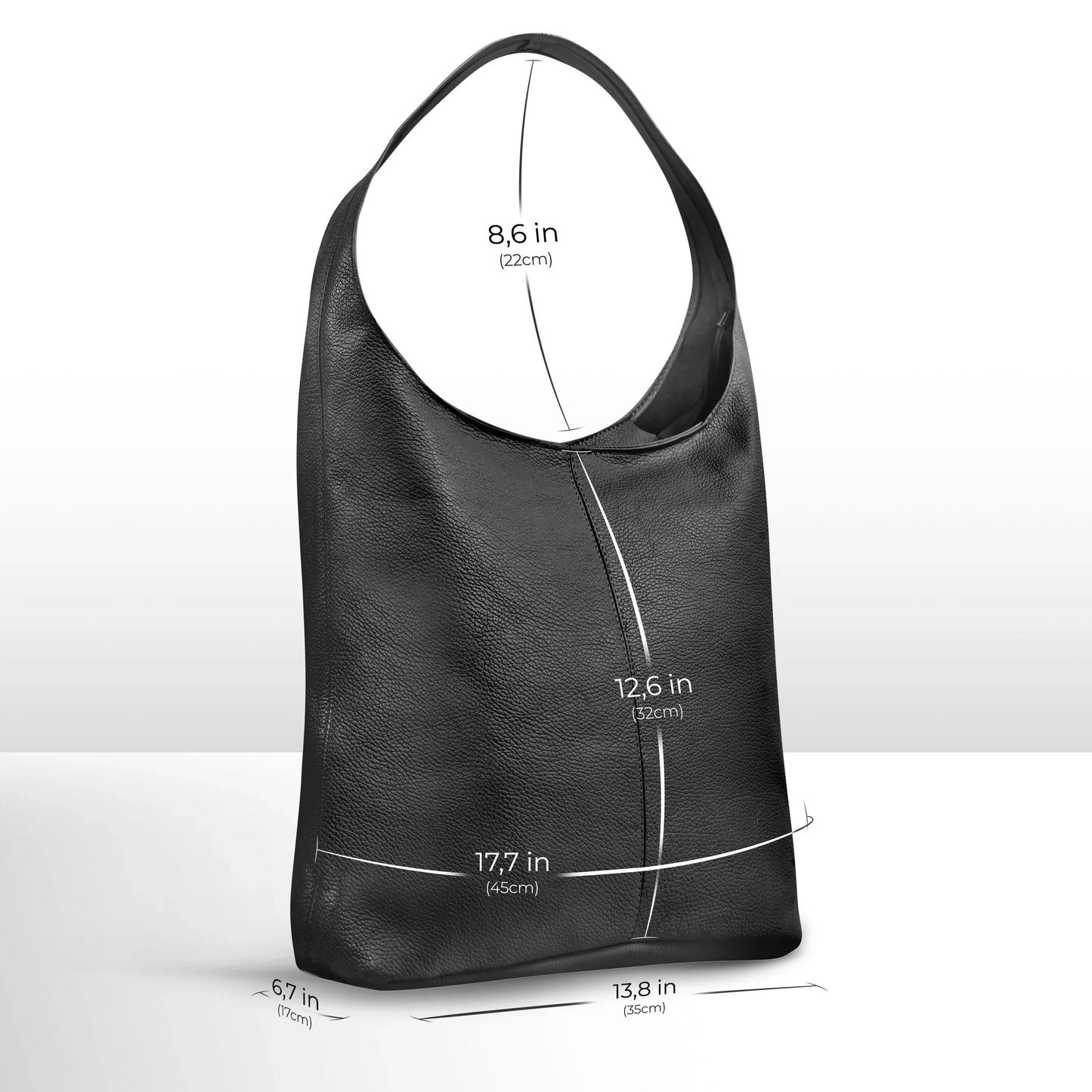 Calf Leather Hobo Bag - TAKEASY - Flyclothing LLC