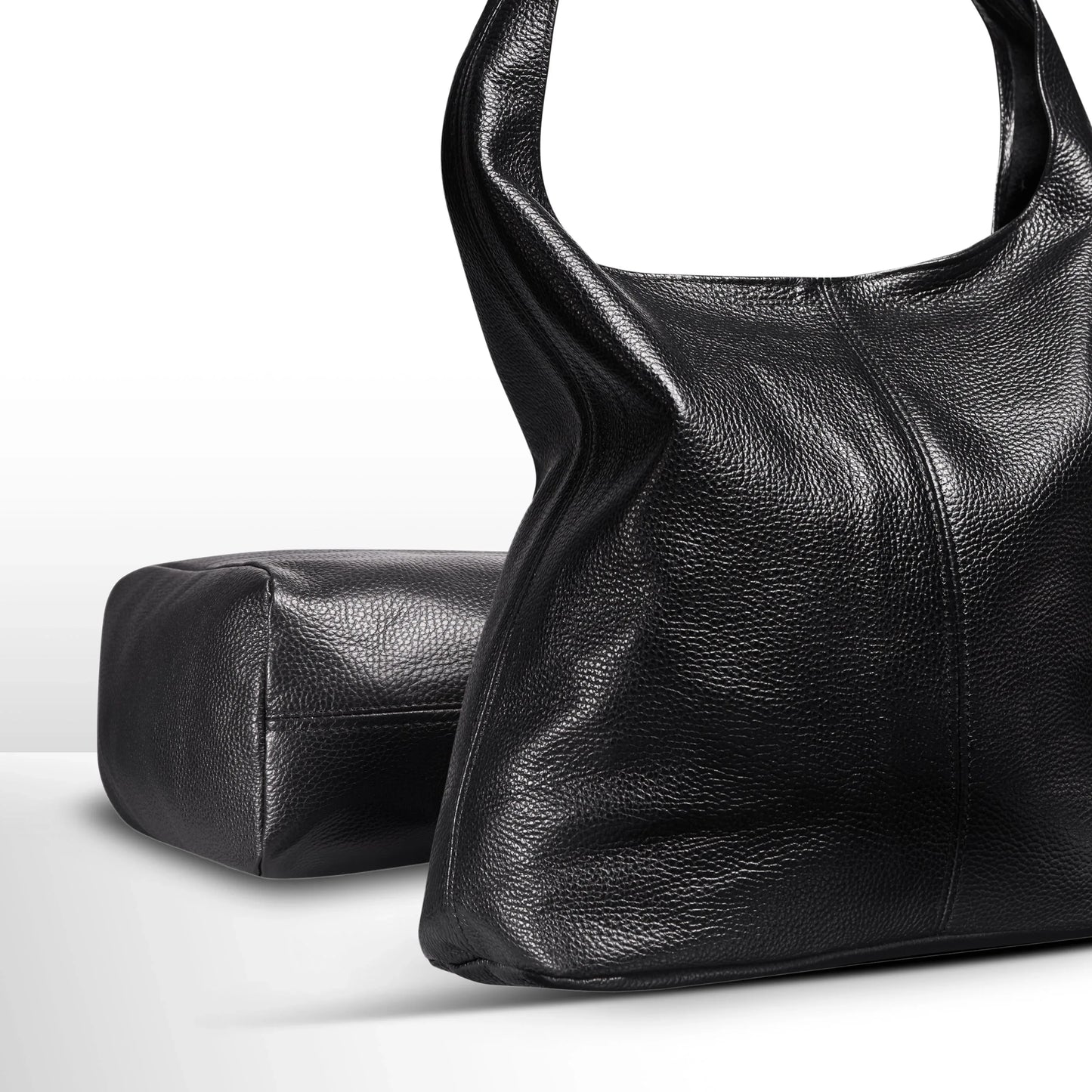 Calf Leather Hobo Bag - TAKEASY - Flyclothing LLC