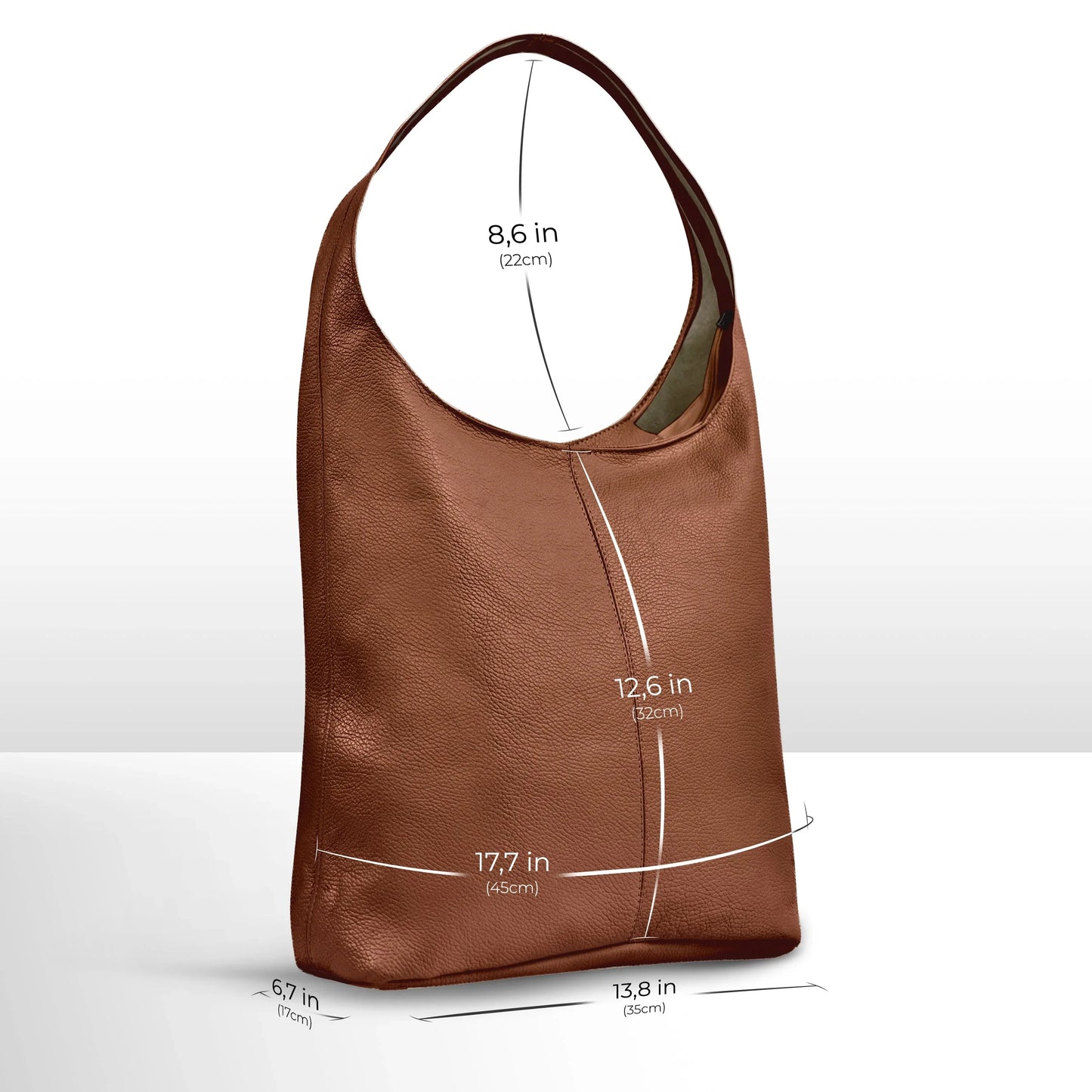 Calf Leather Hobo Bag - TAKEASY - Flyclothing LLC