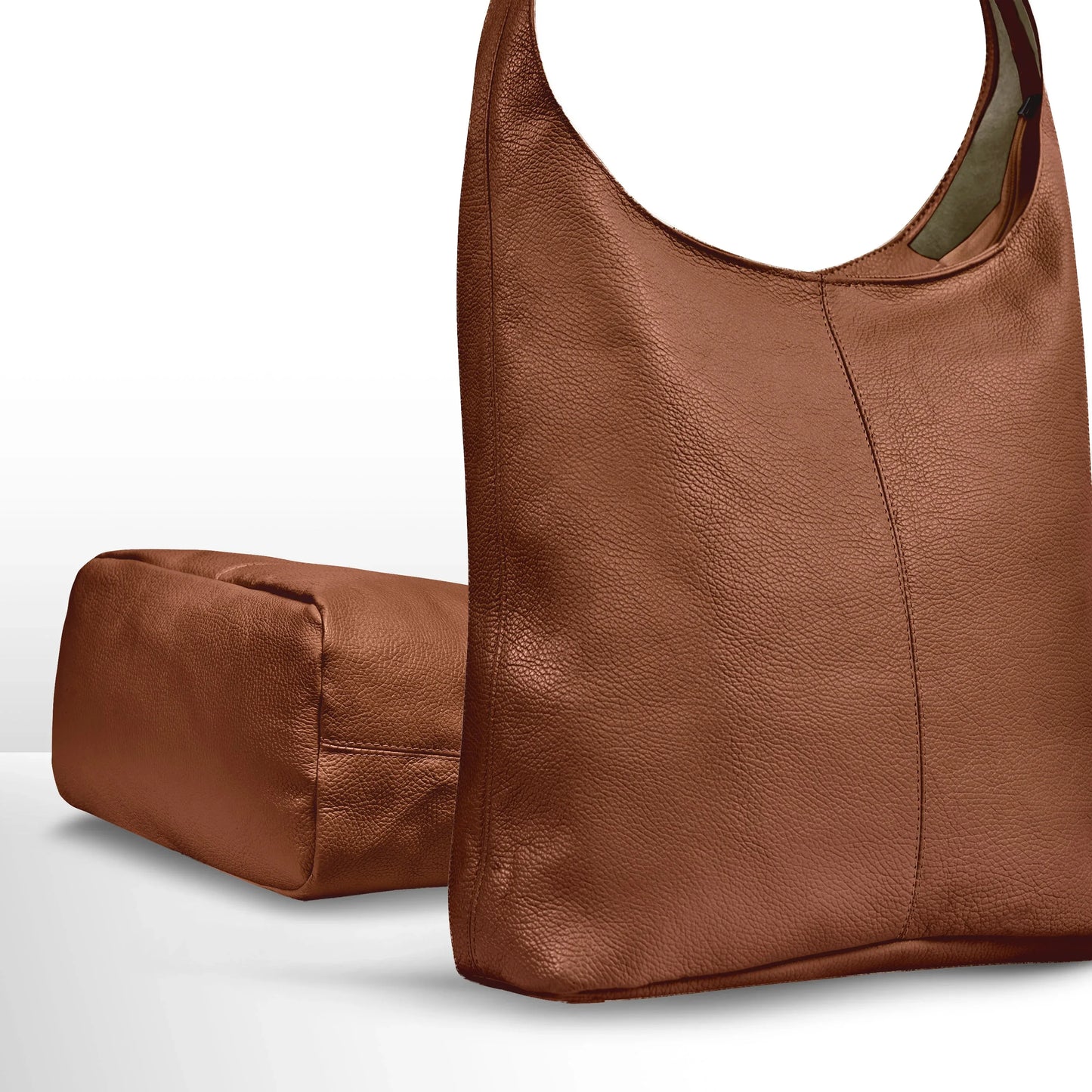 Calf Leather Hobo Bag - TAKEASY - Flyclothing LLC