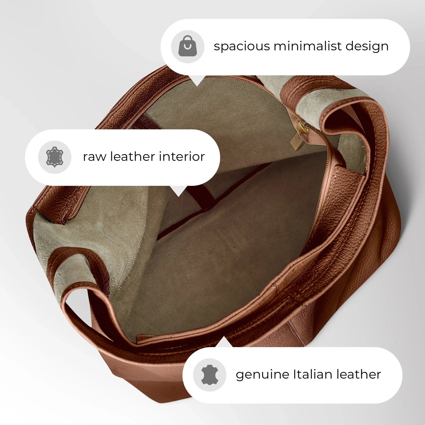 Calf Leather Hobo Bag - TAKEASY - Flyclothing LLC