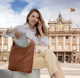 Calf Leather Hobo Bag - TAKEASY - Flyclothing LLC