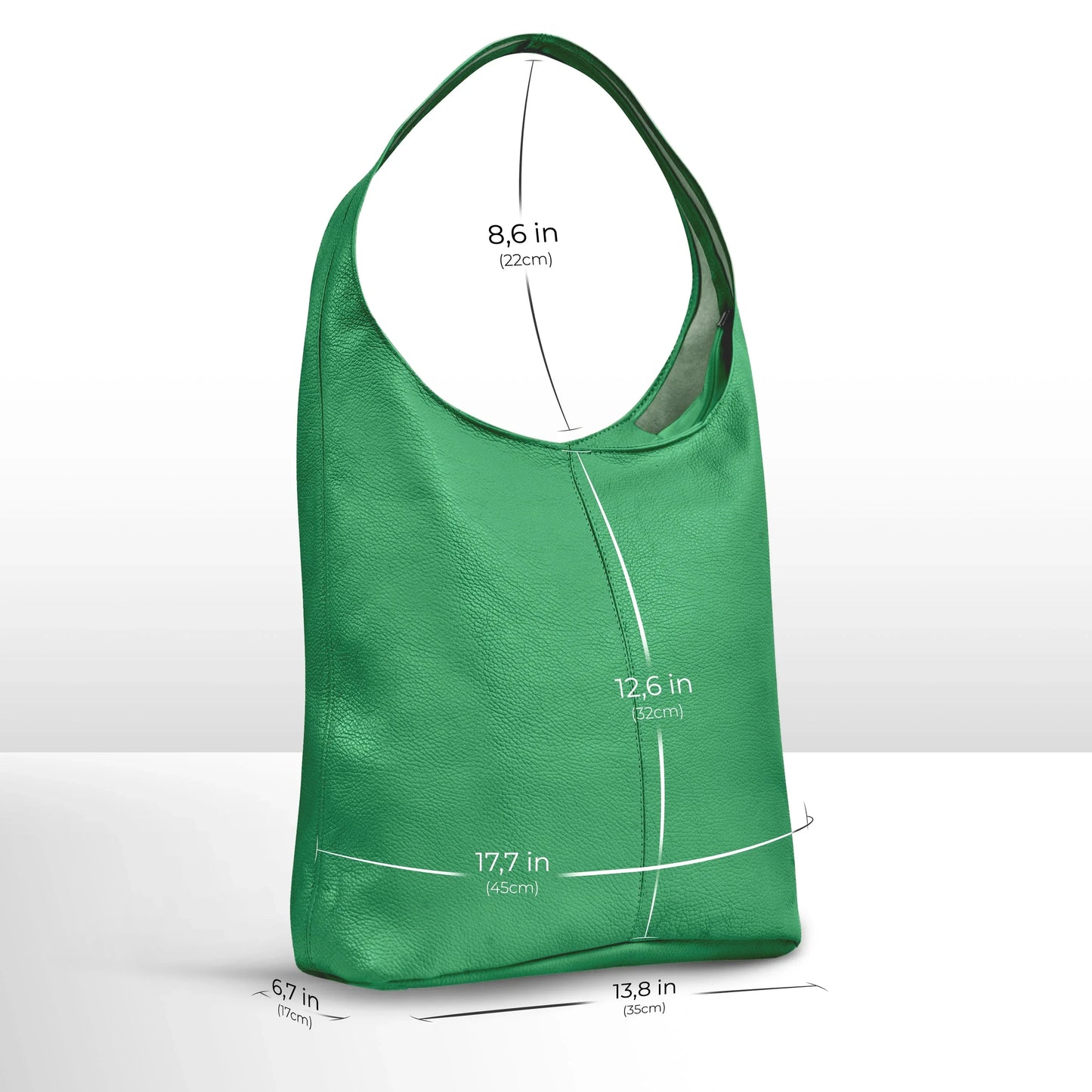Calf Leather Hobo Bag - TAKEASY - Flyclothing LLC