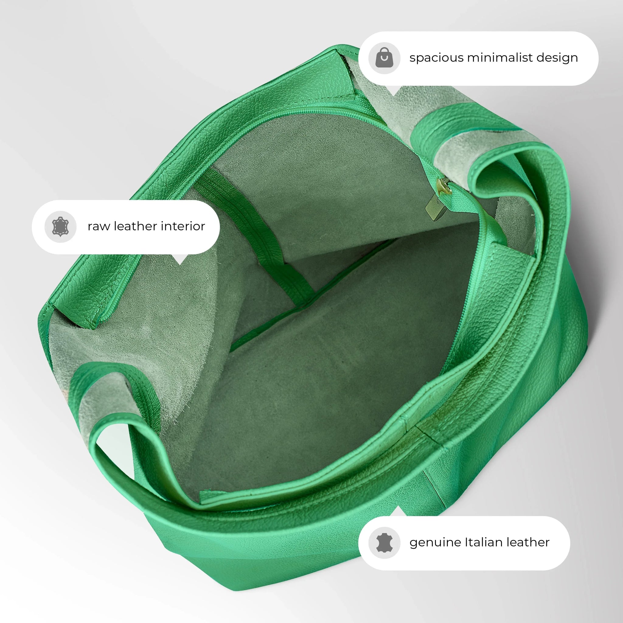 Calf Leather Hobo Bag - TAKEASY - Flyclothing LLC