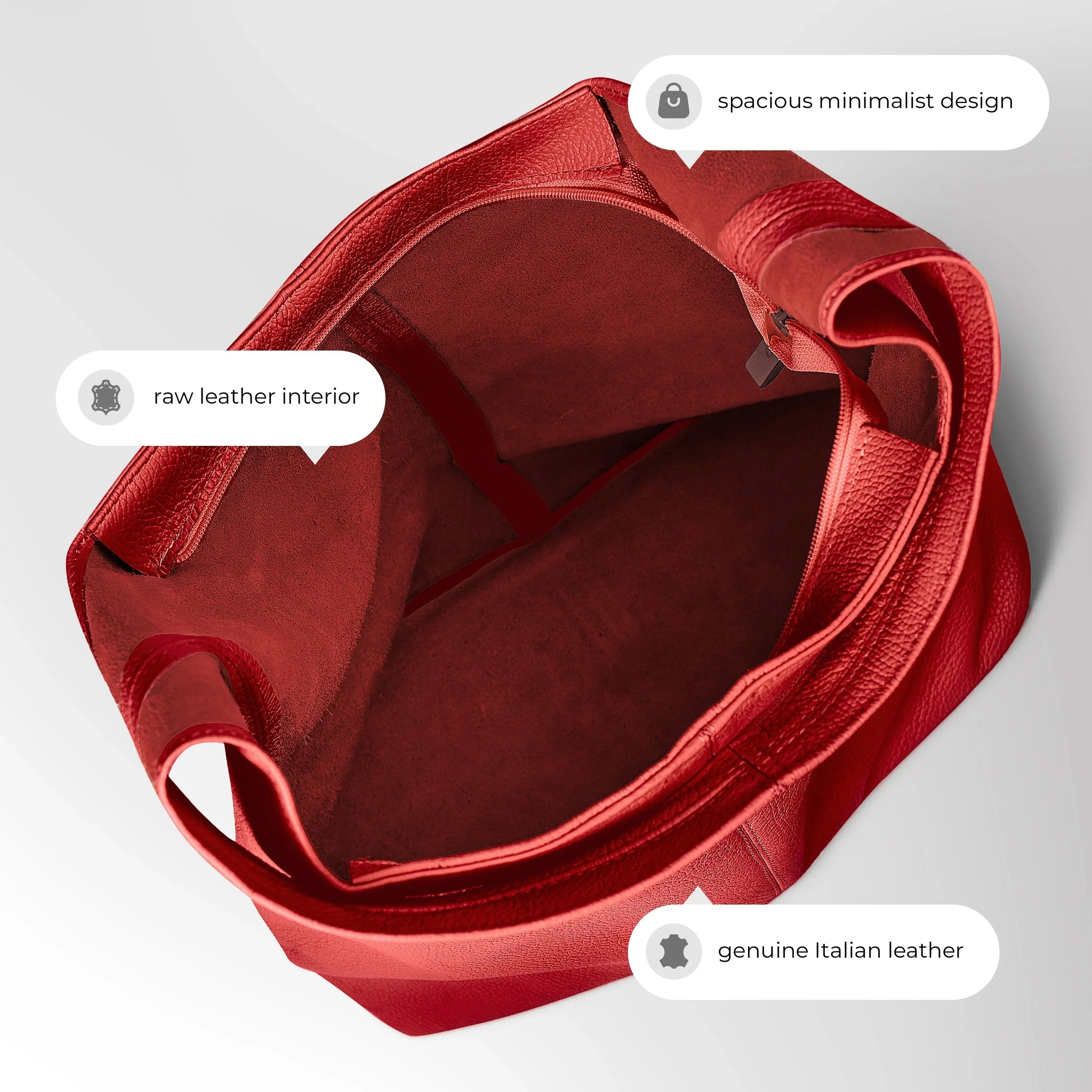 Calf Leather Hobo Bag - TAKEASY - Flyclothing LLC