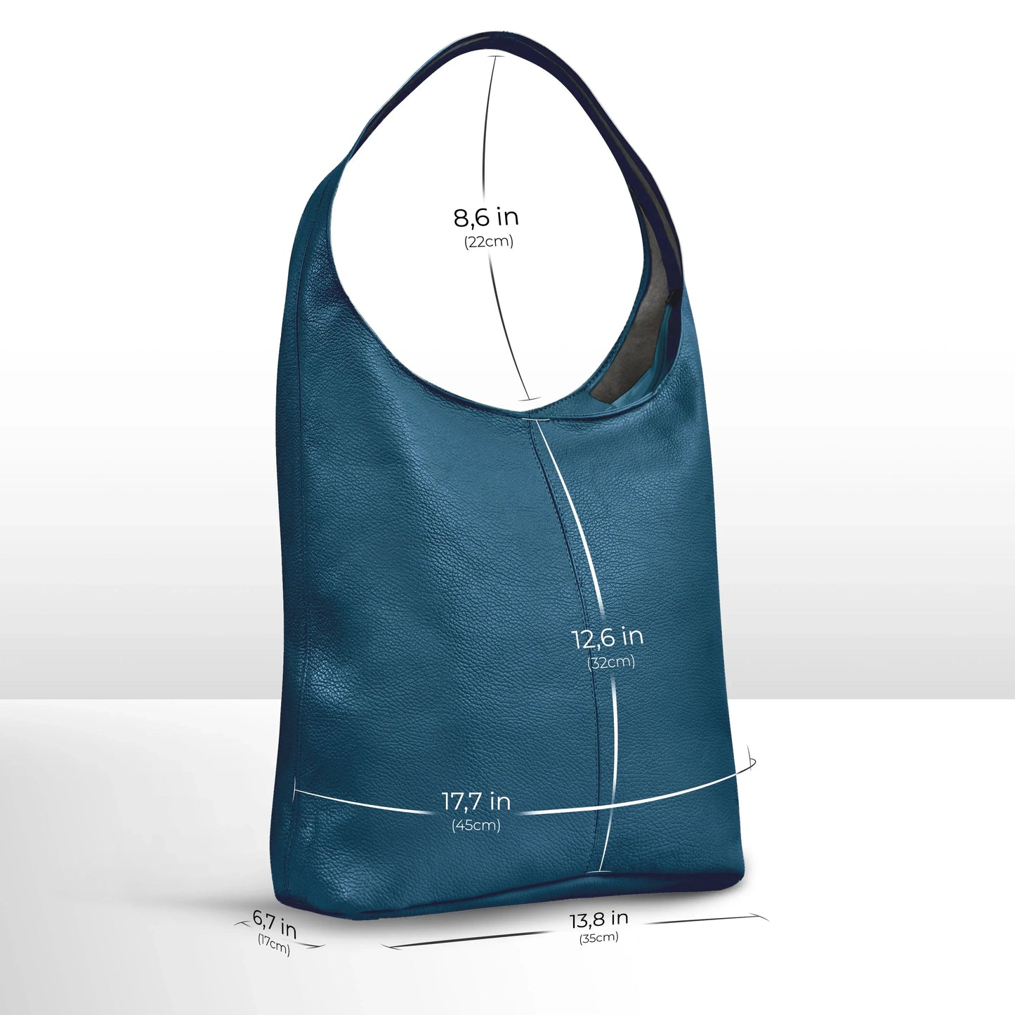 Calf Leather Hobo Bag - TAKEASY - Flyclothing LLC