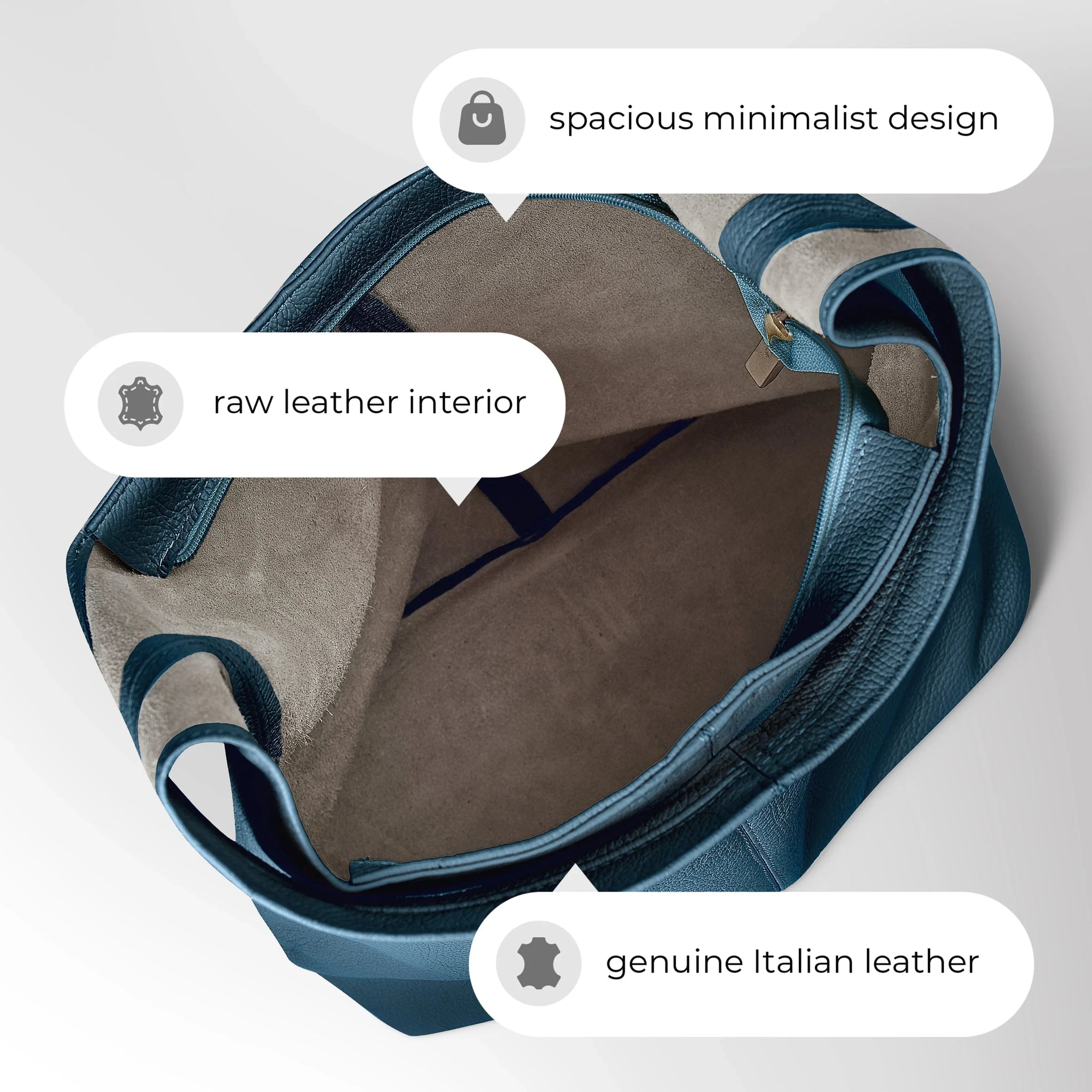 Calf Leather Hobo Bag - TAKEASY - Flyclothing LLC