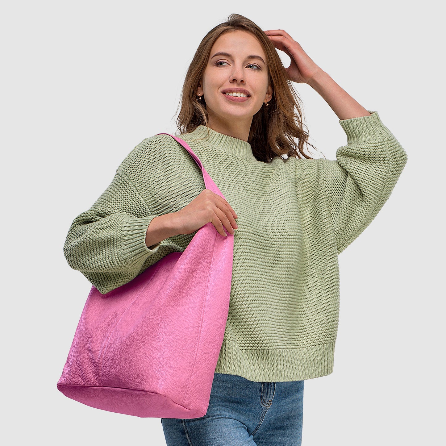 Calf Leather Hobo Bag