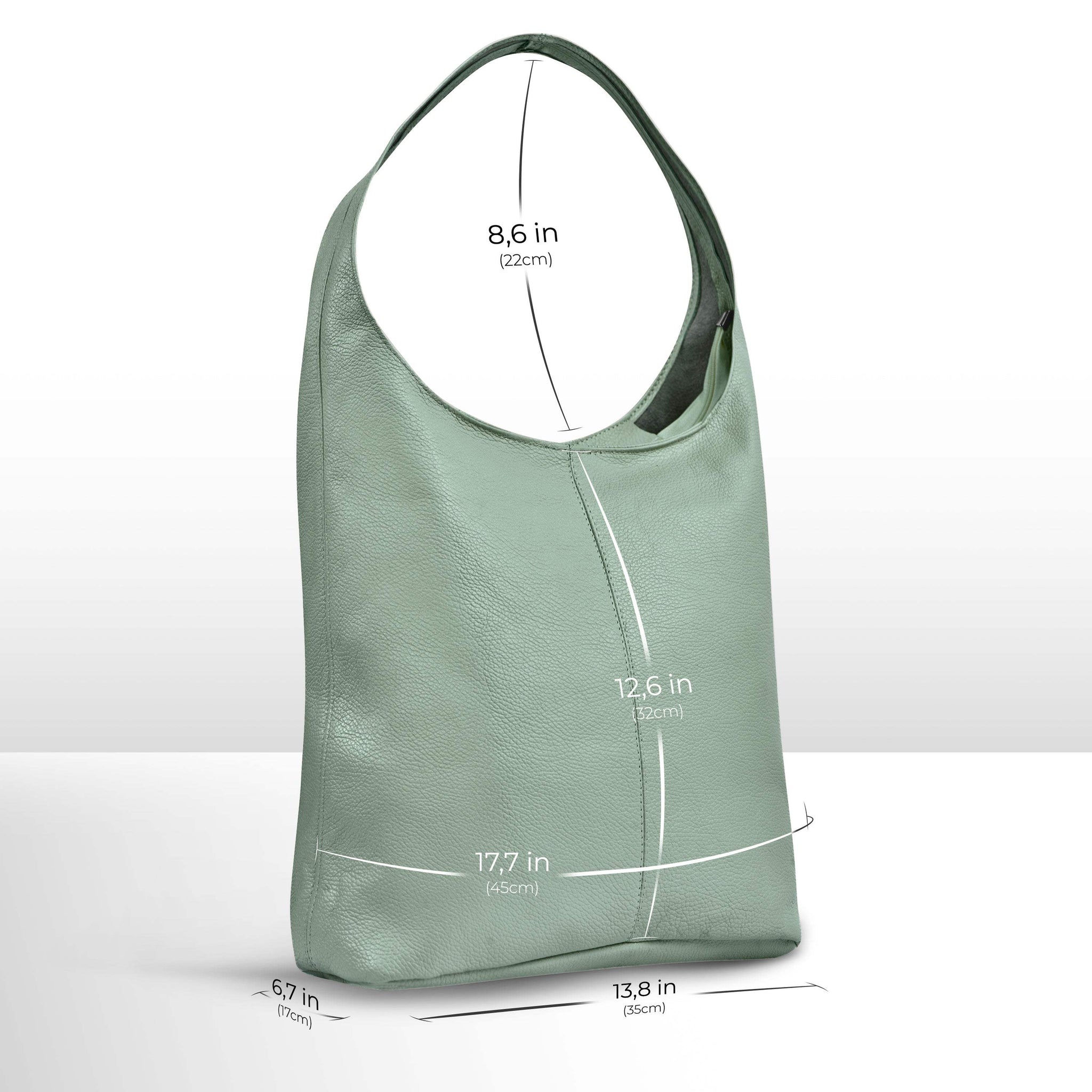 Italian Genuine Calf Leather Hobo Bag 011943 - TAKEASY - Flyclothing LLC