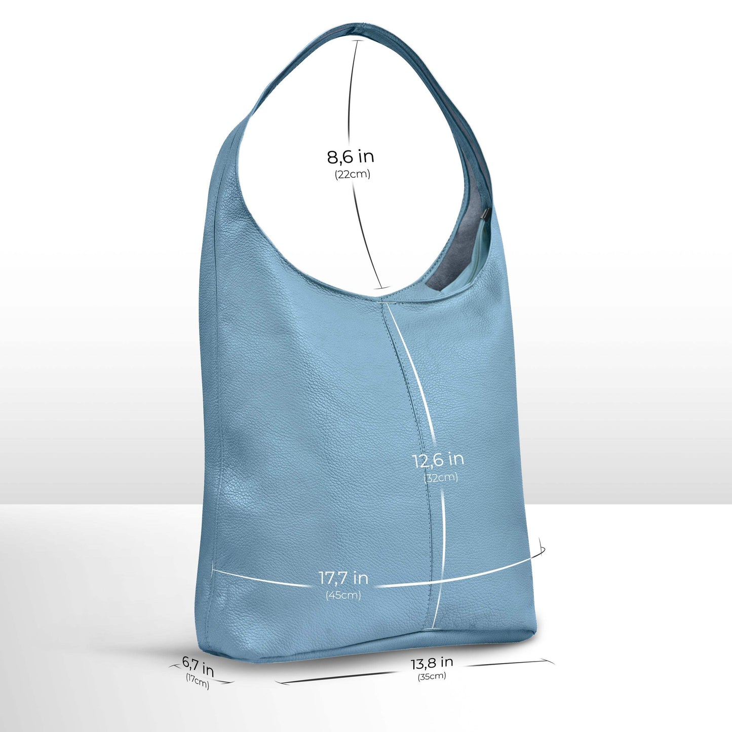 Italian Genuine Calf Leather Hobo Bag 011943 - TAKEASY - Flyclothing LLC